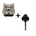 Set Scaun auto rotativ i-Size Nuna TODL next Hazelwood, 40-105 cm + Baza isofix BASE next i-Size pentru TODL next, testat ADAC, Culoare: Multicolor, Grupa: 0-18kg (0 luni - 4 ani)  - ExclusivMAG.ro
