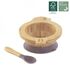 Set bamboo lingurita si bol Chick Miniland, Culoare: Mov
