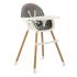 Scaun de masa copii Momi Flovi, Piele ecologica, Dark Grey, Culoare: Gri