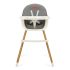 Scaun de masa copii Momi Flovi, Piele ecologica, Dark Grey, Culoare: Gri,poza 2
