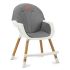 Scaun de masa copii Momi Flovi, Piele ecologica, Dark Grey, Culoare: Gri,poza 4