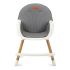 Scaun de masa copii Momi Flovi, Piele ecologica, Dark Grey, Culoare: Gri,poza 5