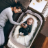 Patut co-sleeper BabyGo Vivaldi Gold, Culoare: Negru, Dimensiuni: 80x50,poza 6
