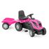 Tractor cu pedale si remorca Micromax MMX Roz, Culoare: Roz  - ExclusivMAG.ro