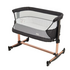 Patut co-sleeper BabyGo Vivaldi Gold, Culoare: Negru, Dimensiuni: 80x50