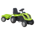 Tractor cu pedale si remorca Micromax MMX Verde, Culoare: Verde  - ExclusivMAG.ro