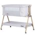 Patut Co-Sleeper Chipolino Sweet Dreams grey stars wood, Culoare: Gri deschis,poza 2