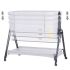 Patut Co-Sleeper Chipolino Pretty Close platinum, Culoare: Gri deschis,poza 3