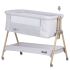 Patut Co-Sleeper Chipolino Sweet Dreams grey stars wood, Culoare: Gri deschis,poza 5