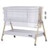 Patut Co-Sleeper Chipolino Sweet Dreams grey stars wood, Culoare: Gri deschis,poza 4