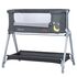 Patut Co-Sleeper Chipolino Pretty Close anthracite, Culoare: Gri,poza 4