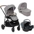 Carucior pentru copii multifunctional 3 in 1 Joie Versatrax Gray/i-Snug Lagoon, Culoare: Gri deschis  - ExclusivMAG.ro