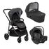 Carucior pentru copii multifunctional 3 in 1 Joie Versatrax E Pavement/Shale, Culoare: Gri/Negru  - ExclusivMAG.ro