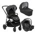 Carucior pentru copii multifunctional 3 in 1 Joie Versatrax Pavement/Shale, Culoare: Negru  - ExclusivMAG.ro