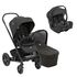 Carucior pentru copii multifunctional 3 in 1 Joie Chrome Dlx Pavement/ i-Gemm Shale, Culoare: Negru  - ExclusivMAG.ro
