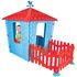 Casuta cu gard pentru copii Pilsan Stone House with Fence blue,poza 3