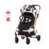 Carucior Chipolino Twister black white cu sezut rotativ, Culoare: Alb/Negru,poza 3