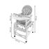 Scaun de masa 3 in 1 Ecotoys HC-223 Gri, Culoare: Gri,poza 6