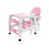 Scaun de masa 3 in 1 Ecotoys HC-223 Roz, Culoare: Roz,poza 4
