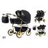 Carucior pentru gemeni Mikado TWIN 2023 T-01 3 in 1, Culoare: Galben  - ExclusivMAG.ro