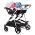 Carucior gemeni Chipolino Duo Smart 3 in 1 rose water sky, Culoare: Albastru/Roz - poza 11 - ExclusivMAG.ro