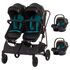 Carucior gemeni Chipolino Duo Smart 3 in 1 exotic, Culoare: Multicolor,poza 2