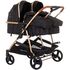 Carucior gemeni Chipolino Duo Smart 2 in 1 ebony, Culoare: Negru,poza 2