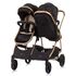 Carucior gemeni Chipolino Duo Smart 2 in 1 ebony, Culoare: Negru,poza 5