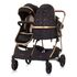 Carucior gemeni Chipolino Duo Smart 2 in 1 ebony, Culoare: Negru,poza 6
