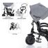 Tricicleta Zopa 6 moduri de utilizare Citi Trike Foggy Grey,poza 6