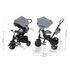 Tricicleta Zopa 6 moduri de utilizare Citi Trike Foggy Grey,poza 5
