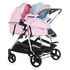 Carucior gemeni Chipolino Duo Smart 3 in 1 rose water sky, Culoare: Albastru/Roz - poza 4 - ExclusivMAG.ro