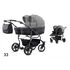 Carucior pentru gemeni Mikado TWIN 2023 T-33 2 in 1, Culoare: Gri/Negru