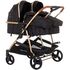 Carucior gemeni Chipolino Duo Smart 2 in 1 ebony, Culoare: Negru  - ExclusivMAG.ro