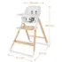 Scaun de masa copii 2 in 1 lemn dark Evolve Ergobaby, Culoare: Negru,poza 5