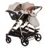 Carucior gemeni Chipolino Duo Smart 3 in 1 sand, Culoare: Crem - poza 11 - ExclusivMAG.ro