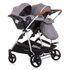 Carucior gemeni Chipolino Duo Smart 3 in 1 graphite, Culoare: Gri - poza 11 - ExclusivMAG.ro