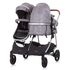 Carucior gemeni Chipolino Duo Smart 3 in 1 graphite, Culoare: Gri - poza 7 - ExclusivMAG.ro