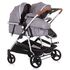 Carucior gemeni Chipolino Duo Smart 2 in 1 graphite, Culoare: Gri - poza 3 - ExclusivMAG.ro