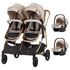 Carucior gemeni Chipolino Duo Smart 3 in 1 sand, Culoare: Crem  - ExclusivMAG.ro