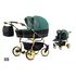 Carucior pentru gemeni Mikado TWIN 2023 T-08 2 in 1, Culoare: Verde inchis  - ExclusivMAG.ro