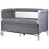 Patut pliabil Chipolino Relax glacier linen cu laterala culisanta, Culoare: Gri, Dimensiuni: 120x60