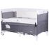 Patut pliabil Chipolino Relax glacier cu laterala culisanta, Culoare: Gri, Dimensiuni: 120x60 - poza 2 - ExclusivMAG.ro
