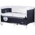Patut pliabil Chipolino Relax ebony cu laterala culisanta, Culoare: Negru, Dimensiuni: 120x60