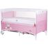 Patut pliabil Chipolino Relax rose water cu laterala culisanta, Culoare: Roz, Dimensiuni: 120x60