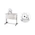 Co-sleeper MoMi, Revo - Light Grey, Culoare: Gri deschis,poza 4