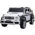 Masinuta electrica Chipolino SUV Mercedes Maybach G650 white cu scaun din piele si roti EVA, Culoare: Alb, Capacitate acumulator: 12V