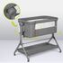 Patut co-sleeper Lionelo Leonie Plus, Pliabil, Cu sistem de leganare, Gri, Culoare: Gri, Dimensiuni: 80x50,poza 7