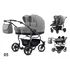 Carucior pentru gemeni Mikado GOLDSTAR 3 in 1 GS-05, Culoare: Gri deschis, Model: gemeni  - ExclusivMAG.ro