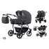 Carucior pentru gemeni Mikado GOLDSTAR 3 in 1 GS-15, Culoare: Gri, Model: gemeni  - ExclusivMAG.ro